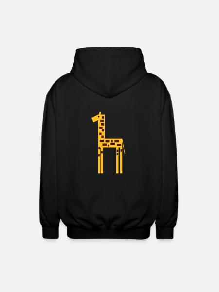 giraffe 2 - Unisex Hooded Jacket - black