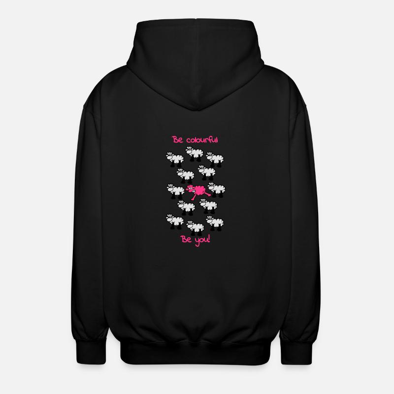 be different - be colourful - Unisex Kapuzenjacke - Schwarz