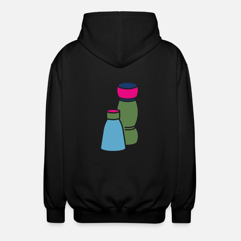 Salz und Pfeffer - Unisex Kapuzenjacke - Schwarz