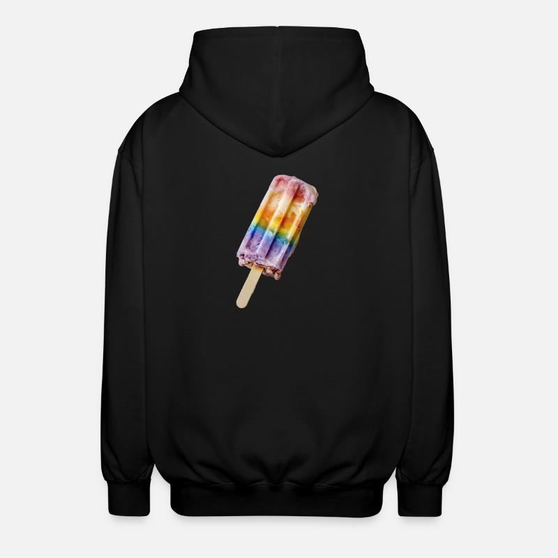 Eis am Stil Regenbogen - Unisex Kapuzenjacke - Schwarz
