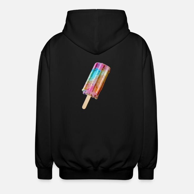 Eis am Stil Regenbogen - Unisex Kapuzenjacke - Schwarz