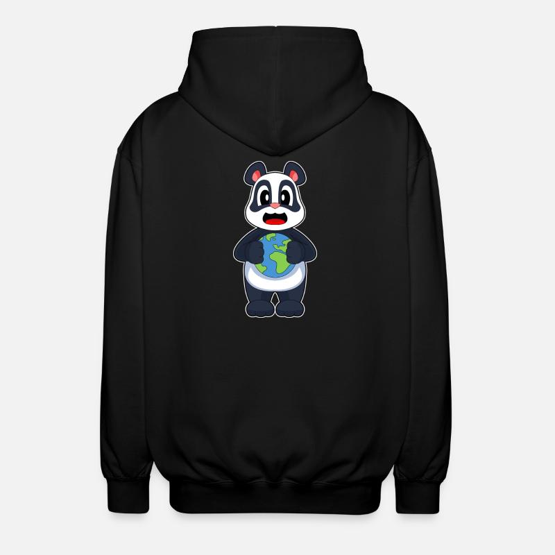 Panda Terre - Veste à capuche unisexe - noir