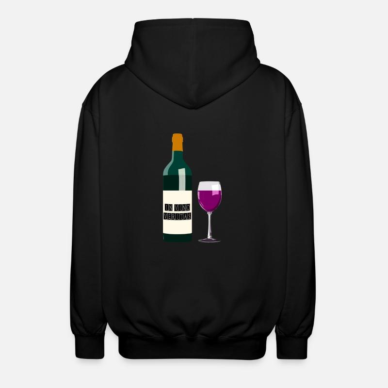 Wein - Unisex Kapuzenjacke - Schwarz