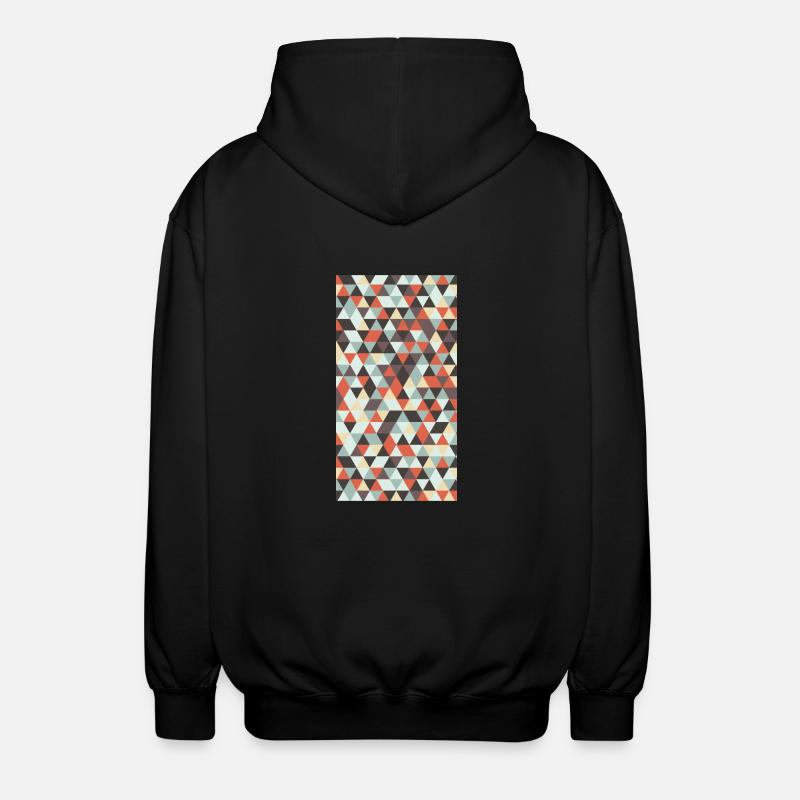 Triangle pattern - Unisex Hooded Jacket - black