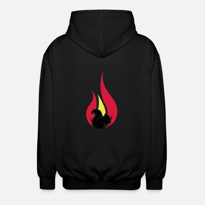 écureuil d'été - Veste à capuche unisexe - noir