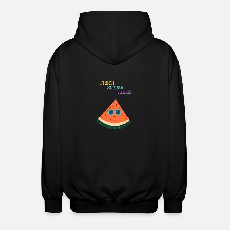 Funny Melon - Fresh Summer Vibes - Idée cadeau - Veste à capuche unisexe - noir