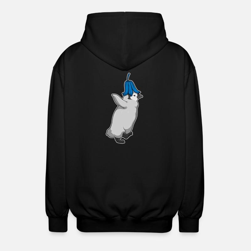 Pinguin Glockenblume Blumen - Unisex Kapuzenjacke - Schwarz