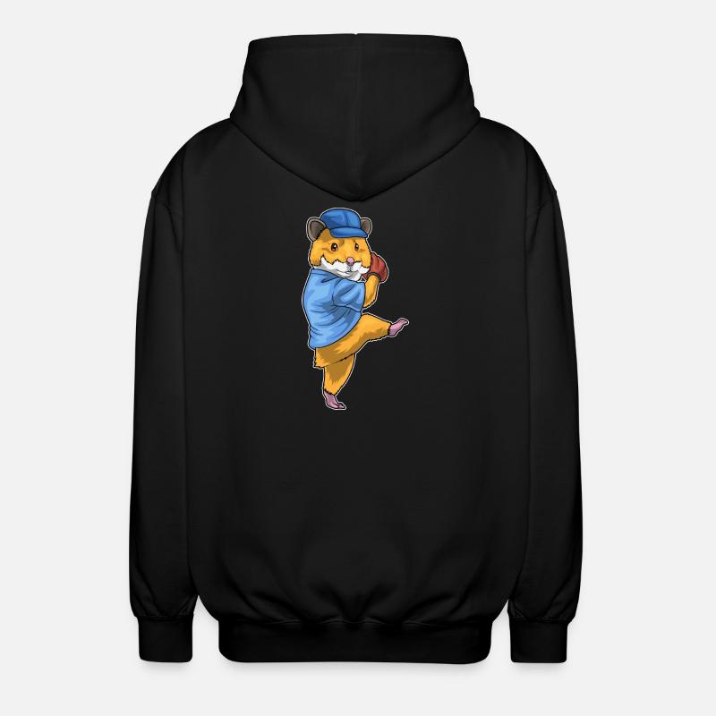 Hamster Baseball Gant de Baseball - Veste à capuche unisexe - noir