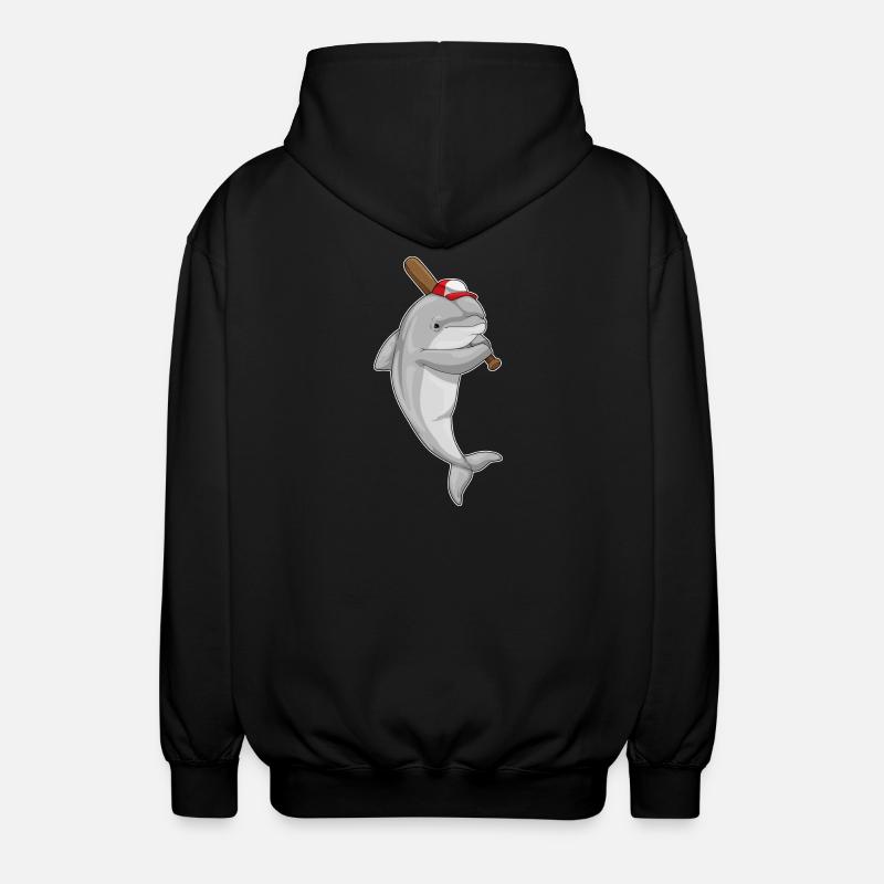 Dolphin Baseball Baseball Bats - Veste à capuche unisexe - noir
