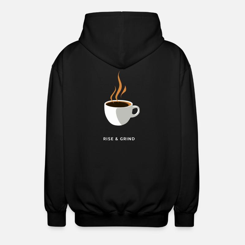 Dämpfende Kaffeemühle - Unisex Kapuzenjacke - Schwarz