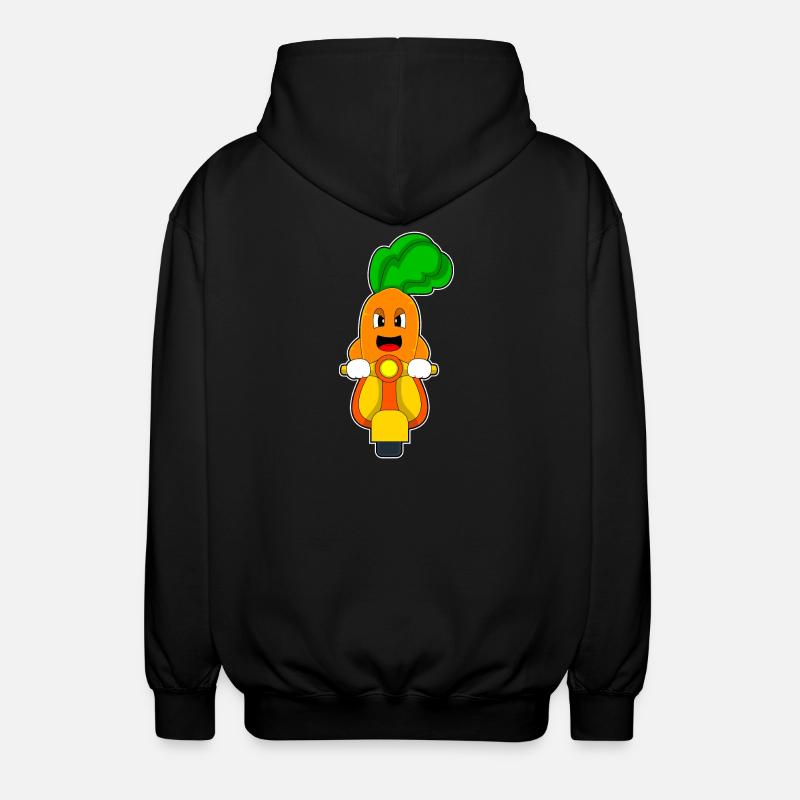 Karotte Motorroller - Unisex Kapuzenjacke - Schwarz