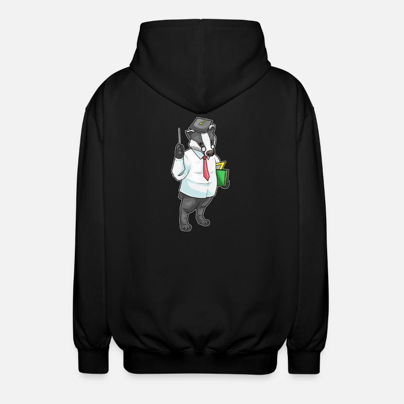 Badger Math Teacher School - Unisex Hooded Jacket - black
