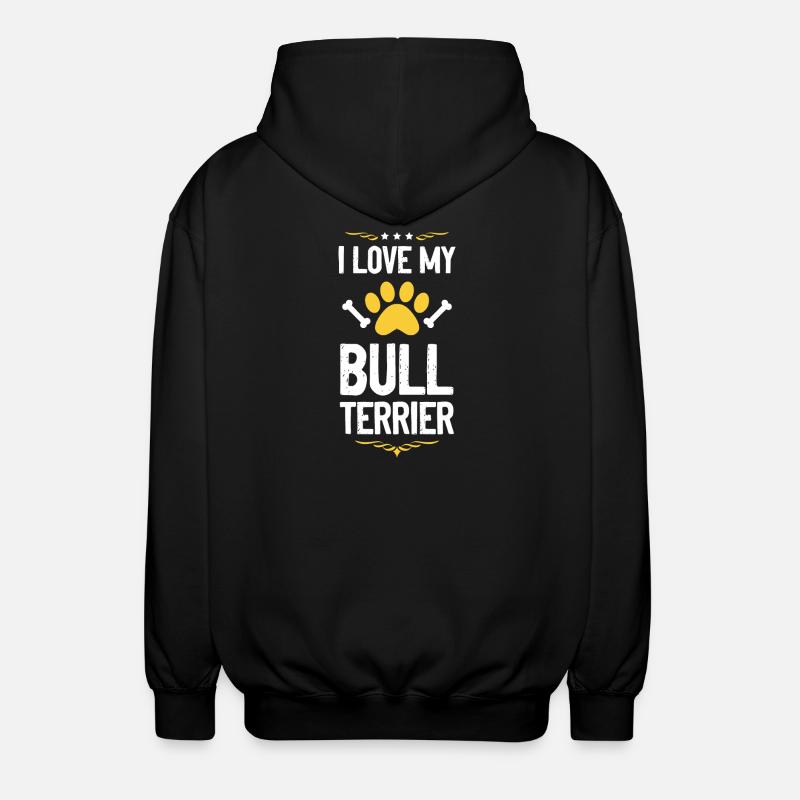 Bull Terrier Pride Patte Imprimé - Veste à capuche unisexe - noir