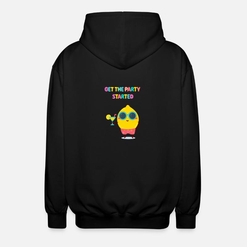 Funny Lemon - Party Zitrone - Geschenkidee - Unisex Kapuzenjacke - Schwarz