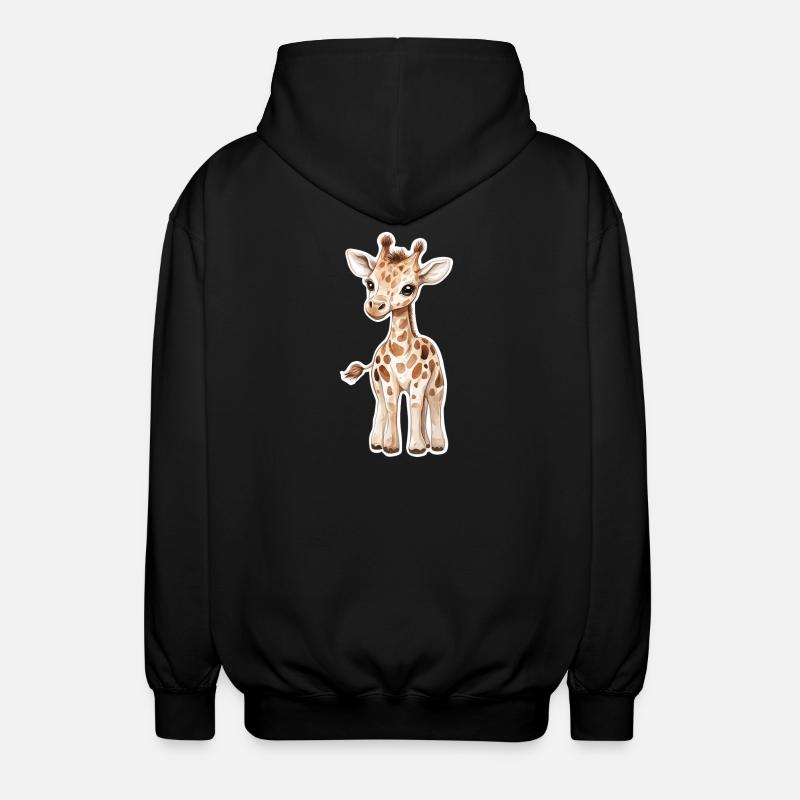 Giraffe - Unisex Kapuzenjacke - Schwarz
