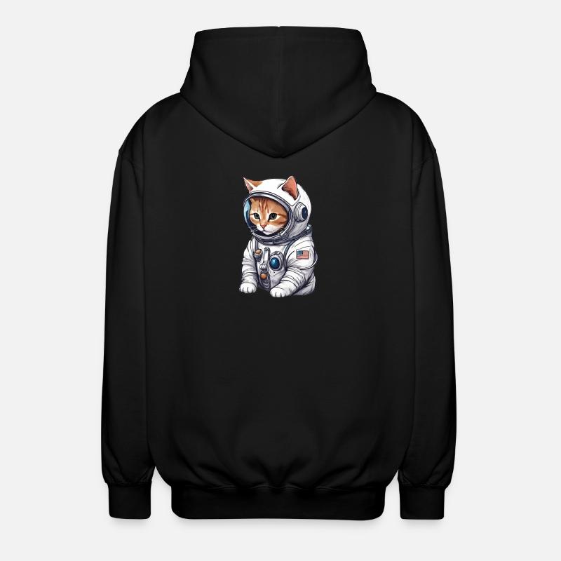 Chat mignon en astronaute - Veste à capuche unisexe - noir