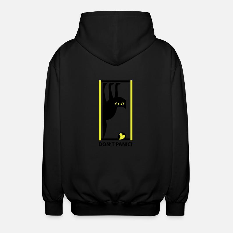DON'T PANIC - Unisex Kapuzenjacke - Schwarz