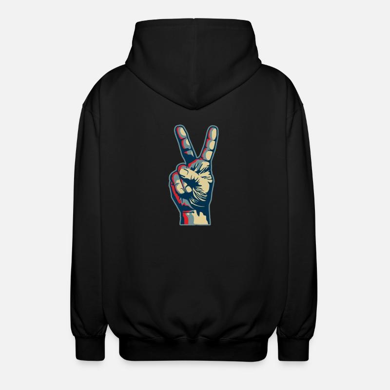 Peace hand - Veste à capuche unisexe - noir