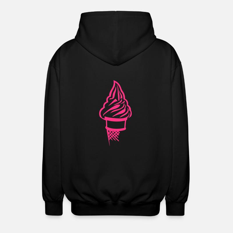 Eis Eis-Kegel 18 - Unisex Kapuzenjacke - Schwarz