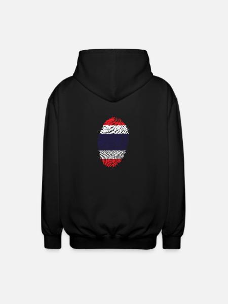 Fingerprint - Thailand - Unisex Hooded Jacket - black