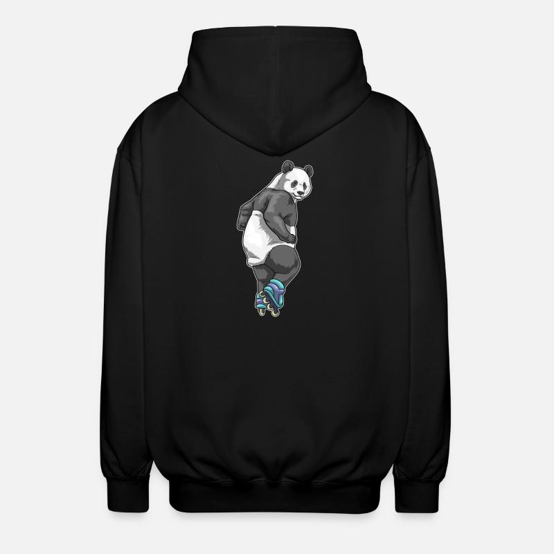 Panda Inline skating Rollschuhe - Unisex Kapuzenjacke - Schwarz