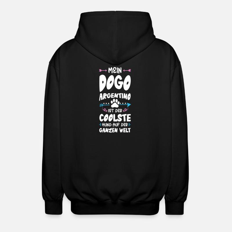 Dicton de chien dogue argentin - Veste à capuche unisexe - noir