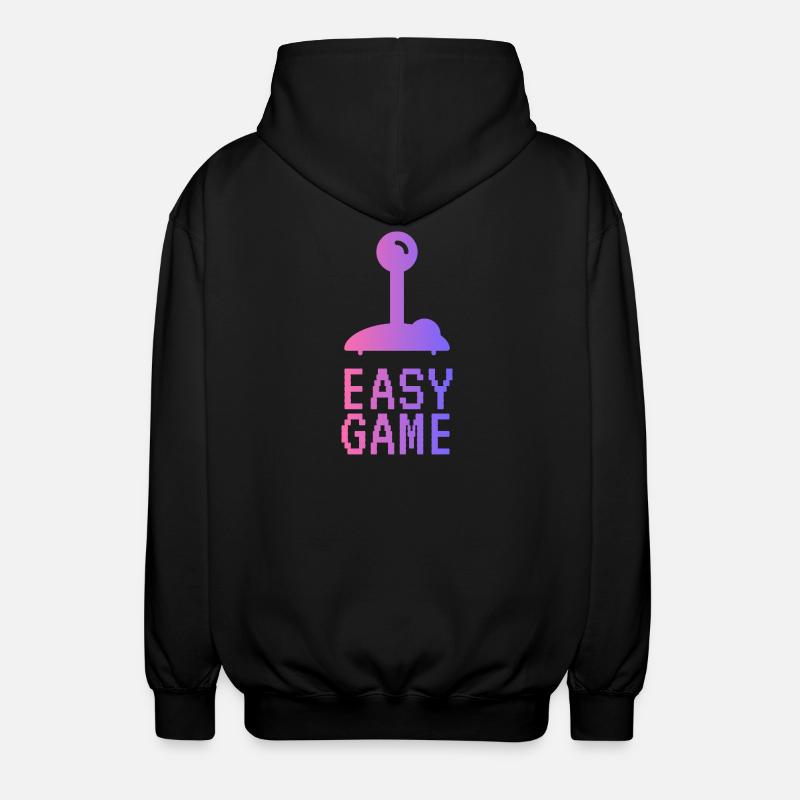 Easy Pixel Gradient Game - Unisex Hooded Jacket - black