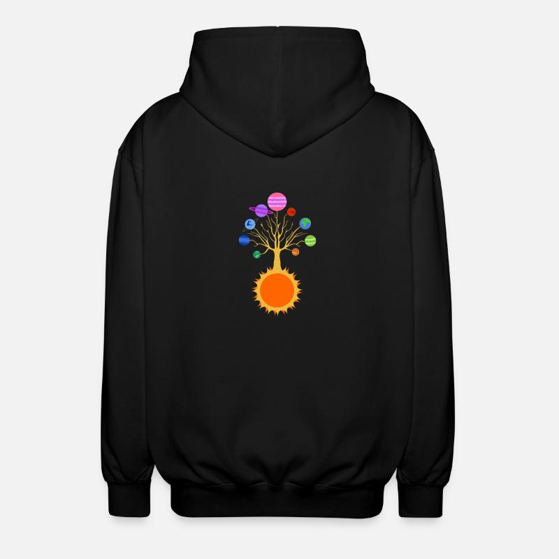 Arbre système solaire - Veste à capuche unisexe - noir