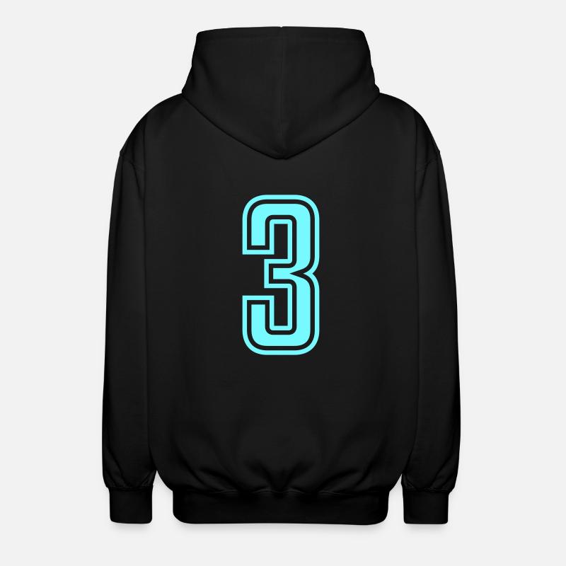 3 - Unisex Kapuzenjacke - Schwarz