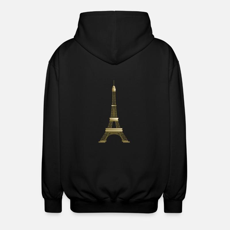 eiffelturm - Unisex Kapuzenjacke - Schwarz