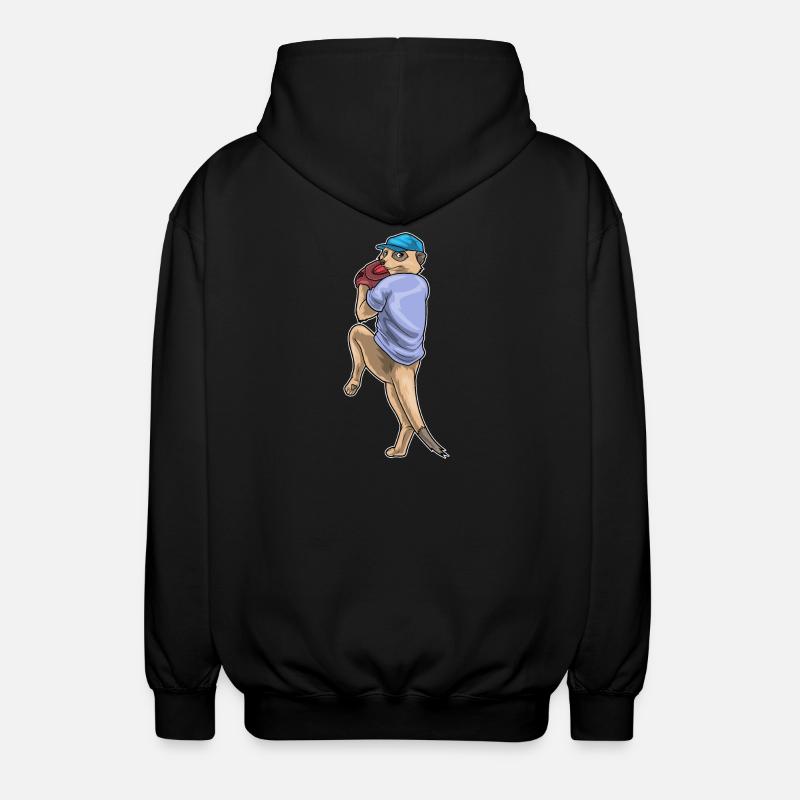 Erdmännchen Baseball Baseballhandschuh - Unisex Kapuzenjacke - Schwarz