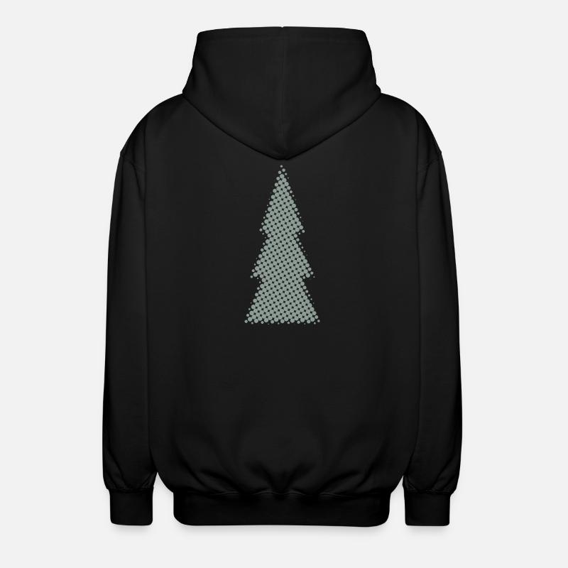 sapin de Noël Pixel Design sapin - Veste à capuche unisexe - noir