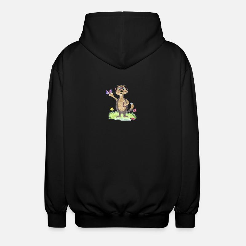 Otter Max  - Unisex Kapuzenjacke - Schwarz