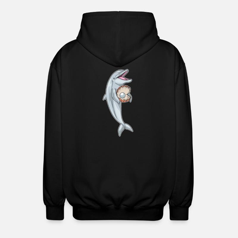 Perle de dauphin - Veste à capuche unisexe - noir