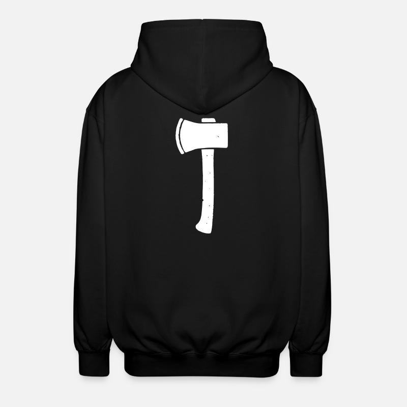 Axt Beil Werkzeug Vektor - Unisex Kapuzenjacke - Schwarz