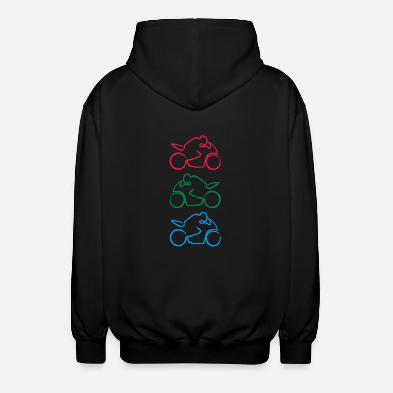 motorcycle 3c - Unisex Kapuzenjacke - Schwarz