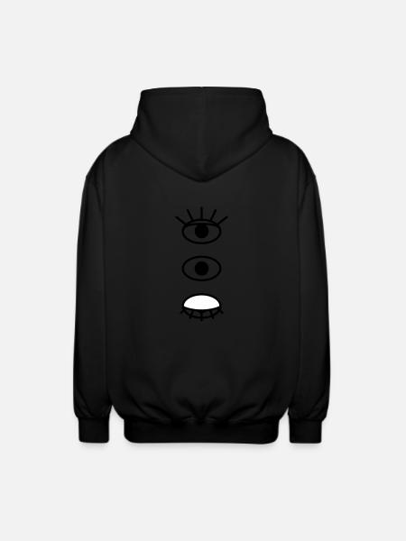Eyes - Unisex Hooded Jacket - black
