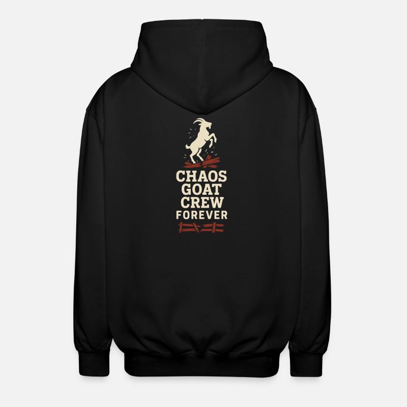 Gremlin Goat Chaos Crew Geschenk Crazy - Unisex Kapuzenjacke - Schwarz