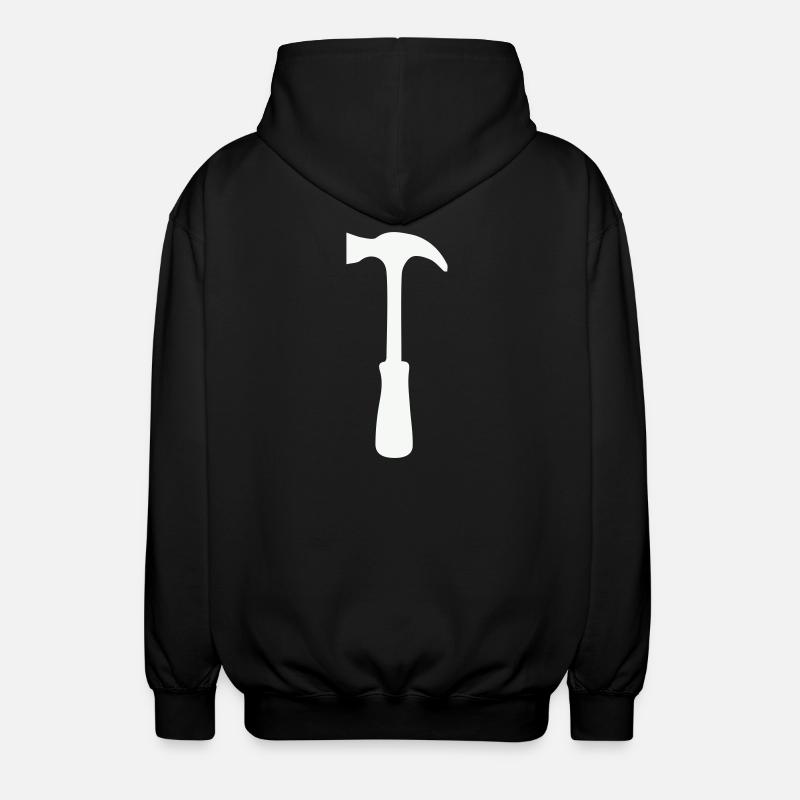 Hammer Silhouette - Unisex Kapuzenjacke - Schwarz