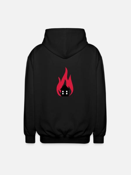 Fire house 3c - Unisex Hooded Jacket - black
