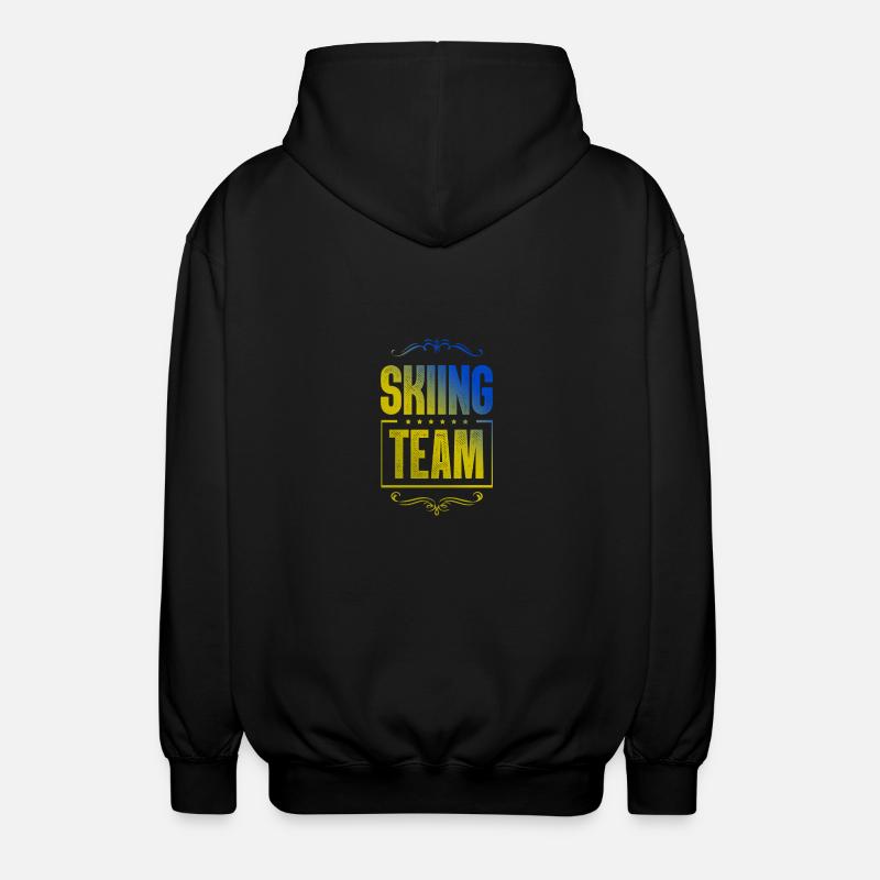 Skiing Crew - Unisex Hooded Jacket - black