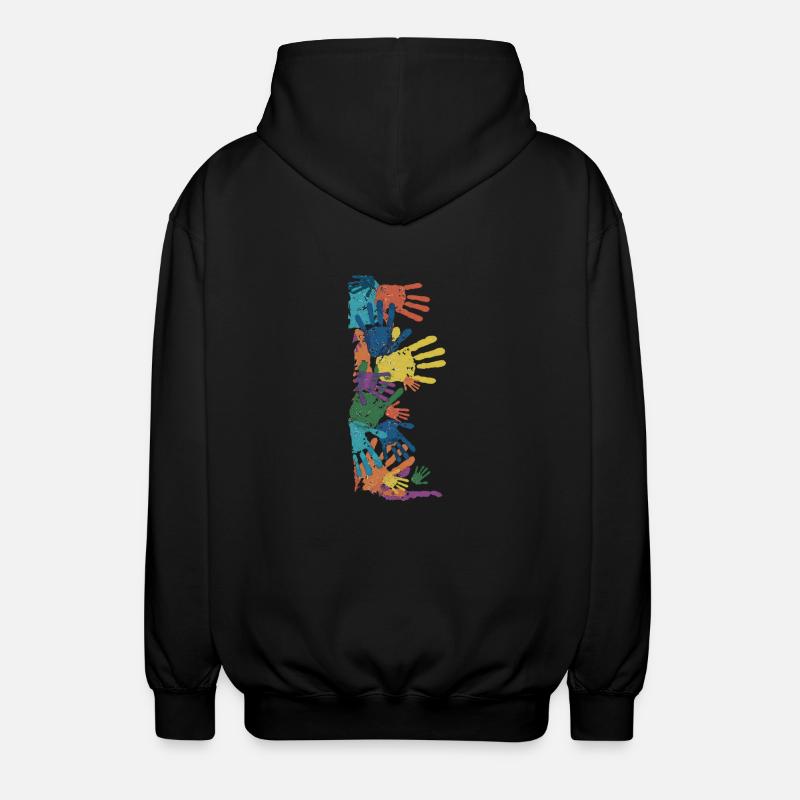 MAINS DE TOUCH - Veste à capuche unisexe - noir