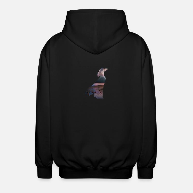 Frau mit Kleid - Unisex Kapuzenjacke - Schwarz
