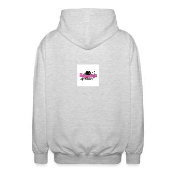 Romance Astronaut - Unisex Hooded Jacket - light heather grey - Back - AI Model Male 185 light (185cm)
