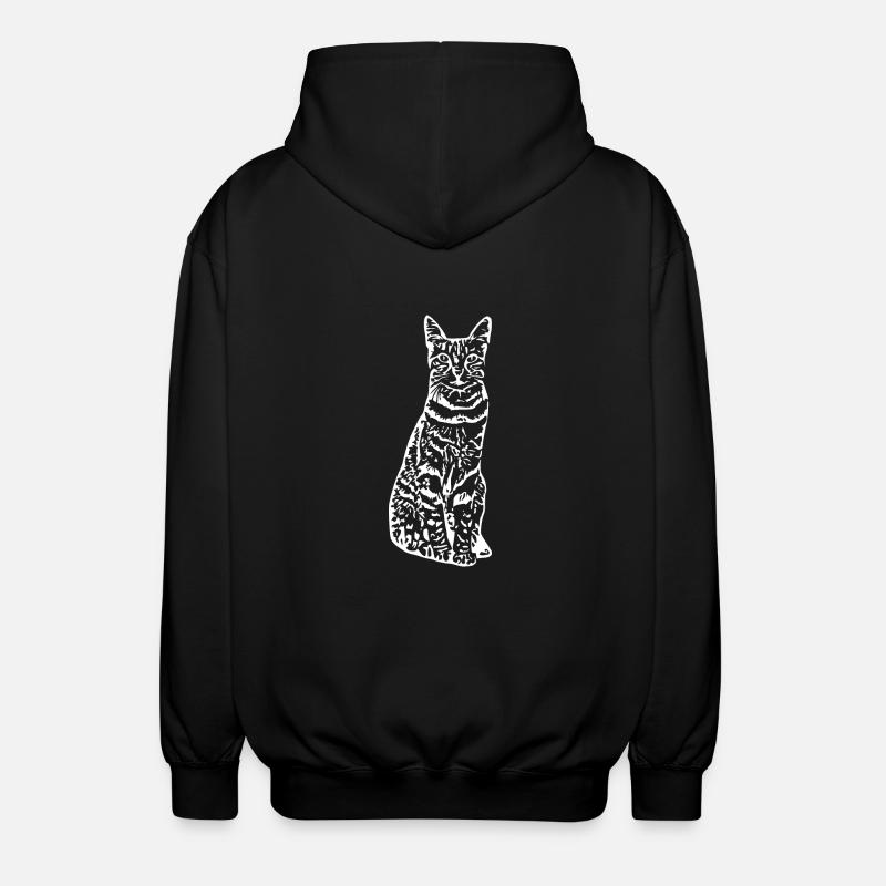 Chat chat chaton - Veste à capuche unisexe - noir