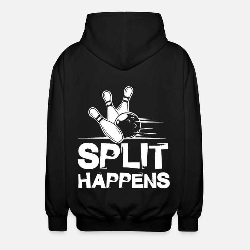 Bowling Split Happens - Unisex Hooded Jacket - black