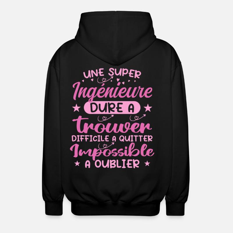 A Super Engineer - Engineer Gift - Unisex Hooded Jacket - black