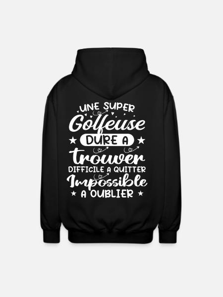 A Super Golfer - Golfer Gift - Unisex Hooded Jacket - black
