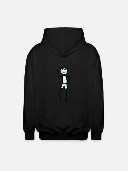 Happy cool boy - Unisex Hooded Jacket - black