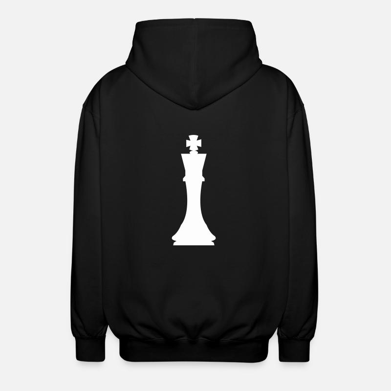 Chess piece king - Unisex Hooded Jacket - black